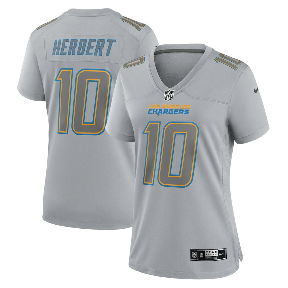 Justin Herbert Los Angeles Chargers Women's Atmosphere Fashion Game Jersey - Gray - Nike