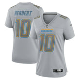 Justin Herbert Los Angeles Chargers Women's Atmosphere Fashion Game Jersey - Gray - Nike