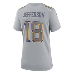 Justin Jefferson Minnesota Vikings Women's Atmosphere Fashion Game Jersey - Gray - Nike
