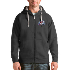 Colorado Avalanche Antigua Logo Victory Full-Zip Hoodie - Charcoal | NHL on sale