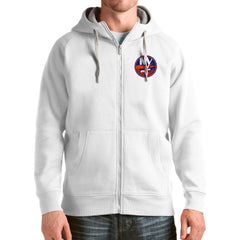 New York Islanders Antigua Logo Victory Full-Zip Hoodie - White | NHL sale