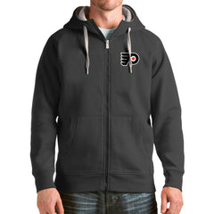 Philadelphia Flyers Antigua Logo Victory Full-Zip Hoodie - Charcoal | NHL online