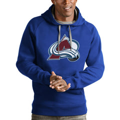 Colorado Avalanche Antigua Logo Victory Pullover Hoodie - Blue | NHL online