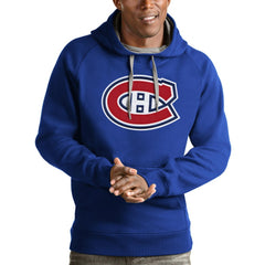 Montreal Canadiens Antigua Logo Victory Pullover Hoodie - Blue | NHL sale