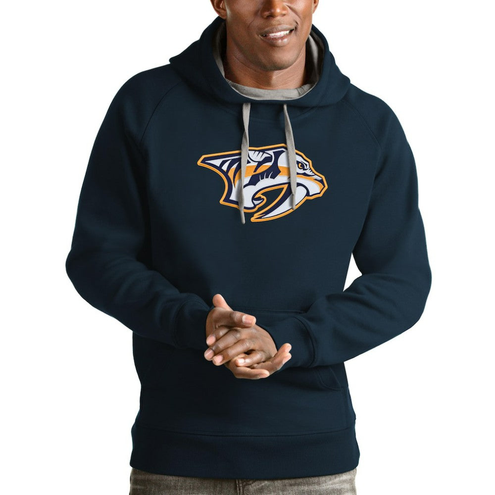 Nashville Predators Antigua Logo Victory Pullover Hoodie - Navy | NHL near me
