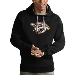 Nashville Predators Antigua Logo Victory Pullover Hoodie - Black | NHL discount
