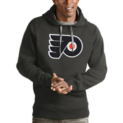 Philadelphia Flyers Antigua Logo Victory Pullover Hoodie - Charcoal | NHL Clearance