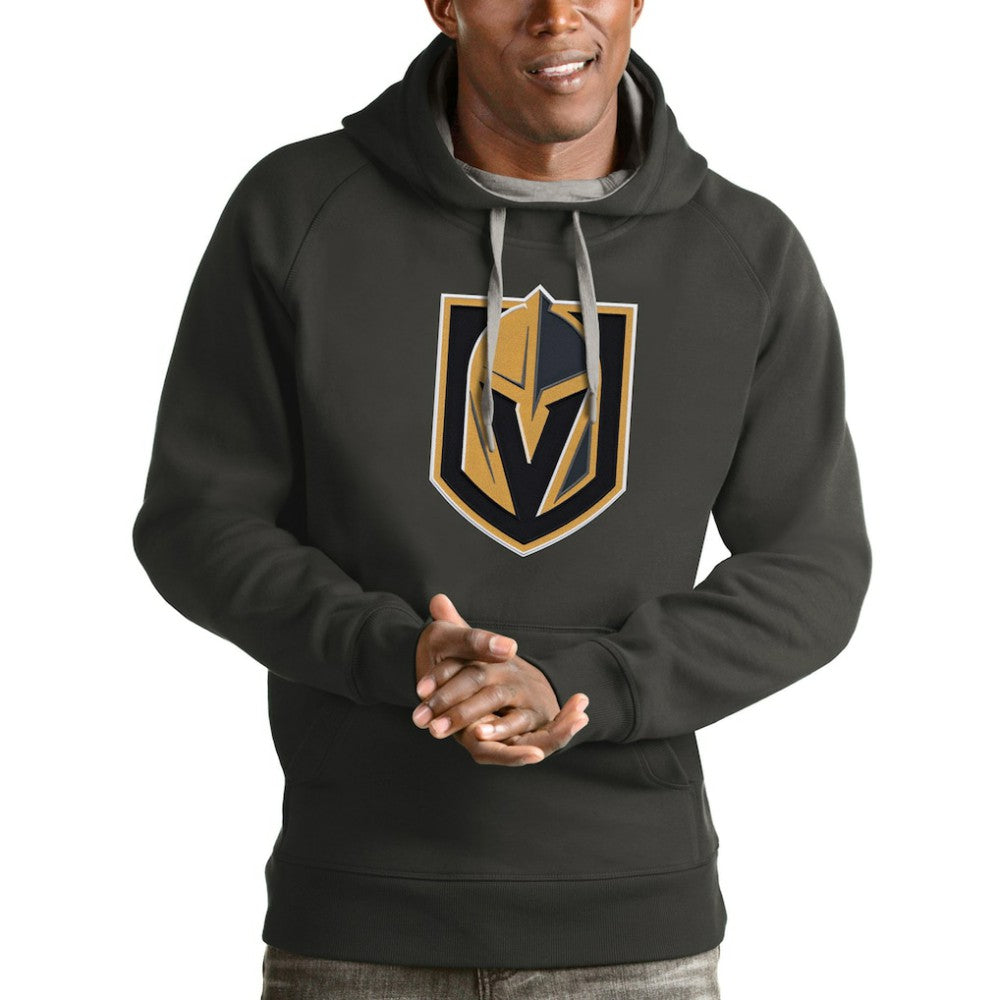 Vegas Golden Knights Antigua Logo Victory Pullover Hoodie - Charcoal | NHL on sale