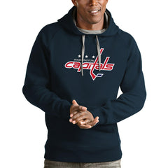 Washington Capitals Antigua Logo Victory Pullover Hoodie - Navy | NHL on sale