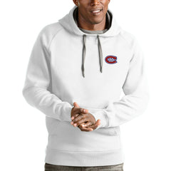 Montreal Canadiens Antigua Victory Pullover Hoodie - White | NHL Clearance