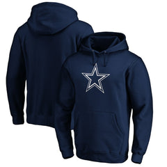 Dallas Cowboys Primary Logo Fitted Pullover Hoodie - Navy - NFL