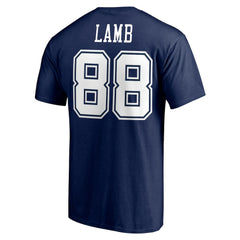 CeeDee Lamb Dallas Cowboys Team Player Icon Name & Number T-Shirt - Navy - NFL