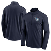 Tennessee Titans Logo Pacer Performance Half-Zip Jacket - Navy - Nike