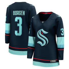 Will Borgen Seattle Kraken Fanatics Women's Home Breakaway Player Jersey - Deep Sea Blue | Fanatics Clearance