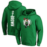 Jaylen Brown Boston Celtics Playmaker Name & Number Pullover Hoodie Kelly Green