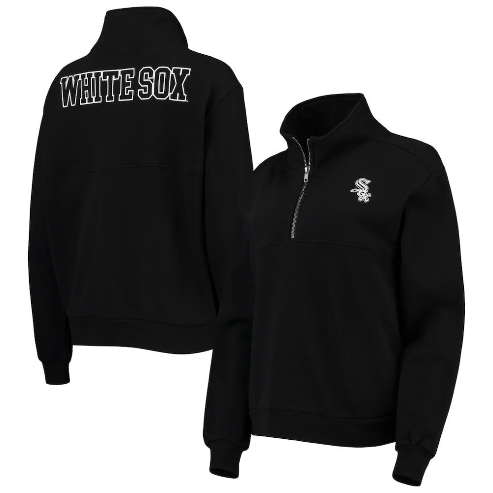 Chicago White Sox The Wild Collective Women's Two-Hit Quarter-Zip Pullover Top Sale