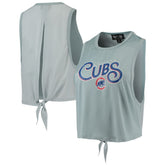 Chicago Cubs The Wild Collective Women's Open Back Twist-Tie Tank Top Sale
