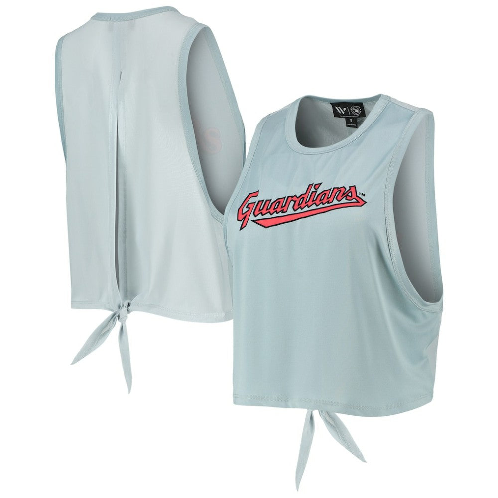 Cleveland Guardians The Wild Collective Women's Open Back Twist-Tie Tank Top Online