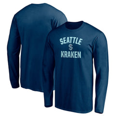 Seattle Kraken Victory Arch Long Sleeve T-Shirt - Deep Sea Blue | NHL Lifestyle