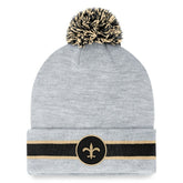 New Orleans Saints Cuffed Knit Hat with Pom - Heather Gray - Fanatics