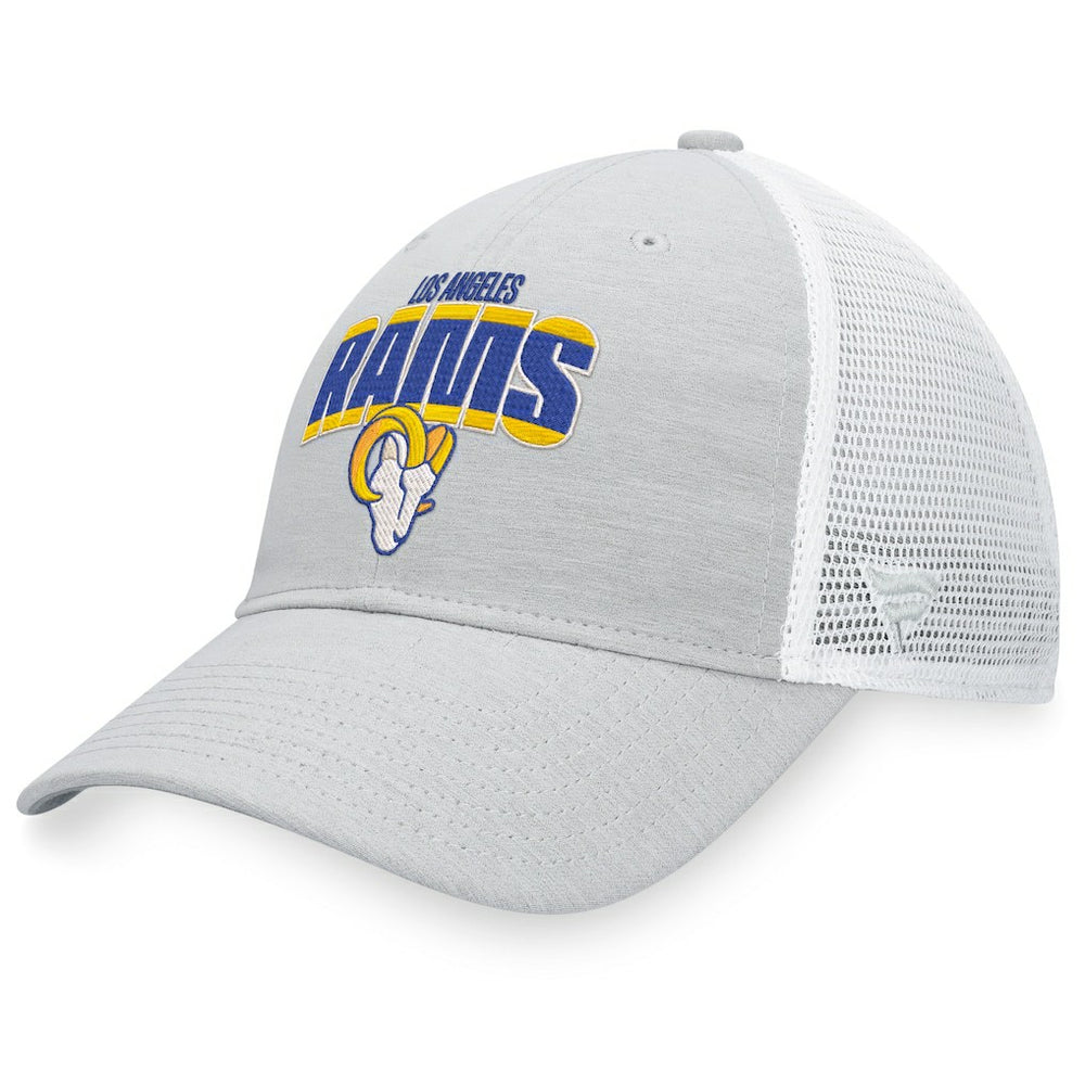 Los Angeles Rams Trucker Snapback Hat - Heather Gray/White - Fanatics