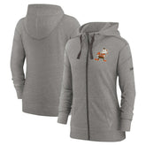 Cleveland Browns Women's Gym Vintage Full-Zip Hoodie - Heather Charcoal - Nike