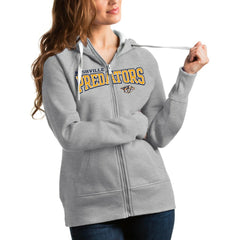 Nashville Predators Antigua Women's Wordmark Victory Full-Zip Hoodie - Heathered Gray | NHL sale