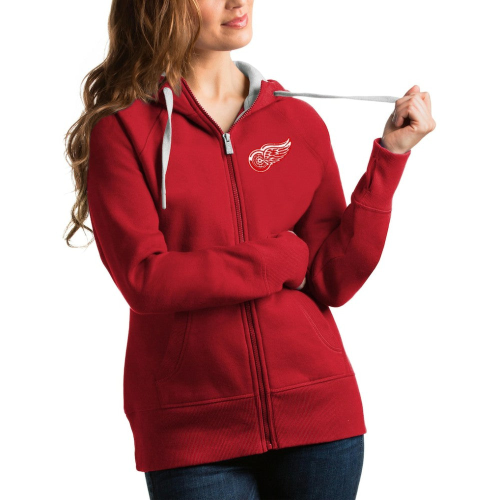 Detroit Red Wings Antigua Women's Team Victory Full-Zip Hoodie - Red | NHL sale
