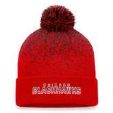 Chicago Blackhawks Fanatics Iconic Gradient Cuffed Knit Hat with Pom - Red | Fanatics on sale