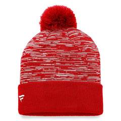 Chicago Blackhawks Fanatics Defender Cuffed Knit Hat with Pom - Red | Fanatics online