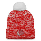 Chicago Blackhawks Fanatics Women's Glimmer Cuffed Knit Hat with Pom - Red | Fanatics online