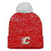 Calgary Flames Fanatics Women's Glimmer Cuffed Knit Hat with Pom - Red | Fanatics near me