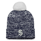 Seattle Kraken Fanatics Women's Glimmer Cuffed Knit Hat with Pom - Deep Sea Blue | Fanatics near me