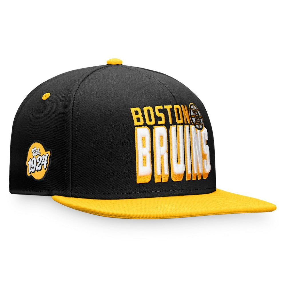 Boston Bruins Fanatics Heritage Retro Two-Tone Snapback Hat - Black/Gold | Fanatics online