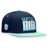 Seattle Kraken Fanatics Heritage Retro Two-Tone Snapback Hat - Navy/Blue | Fanatics online
