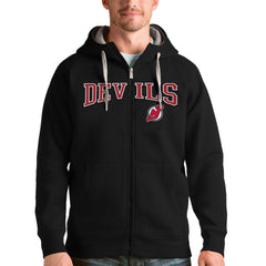 New Jersey Devils Antigua Wordmark Victory Full-Zip Hoodie - Black | NHL discount