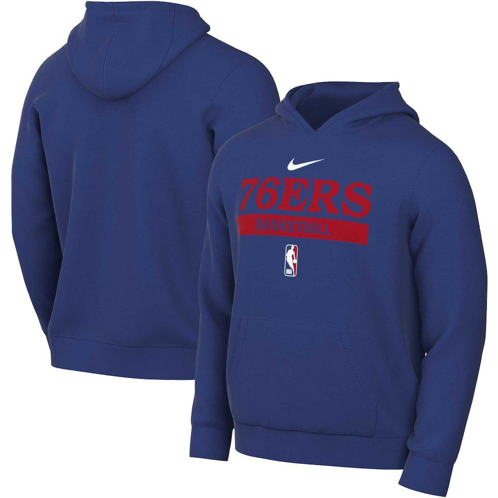 Nike Philadelphia 76ers 2022/23 Spotlight On-Court Practice Performance Pullover Hoodie Royal