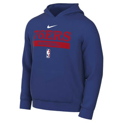 Nike Philadelphia 76ers 2022/23 Spotlight On-Court Practice Performance Pullover Hoodie Royal