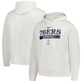 Nike Philadelphia 76ers 2022/23 Spotlight On-Court Practice Performance Pullover Hoodie Cream