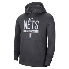 Nike Brooklyn Nets 2022/23 Spotlight On-Court Practice Performance Pullover Hoodie Anthracite