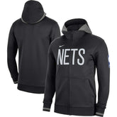 Nike Brooklyn Nets Authentic Showtime Performance Full-Zip Hoodie Black
