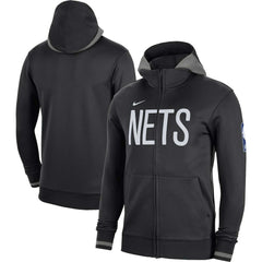 Nike Brooklyn Nets Authentic Showtime Performance Full-Zip Hoodie Black