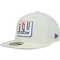 New York Giants New Era Chrome Color Dim 59FIFTY Fitted Hat - Cream - NFL