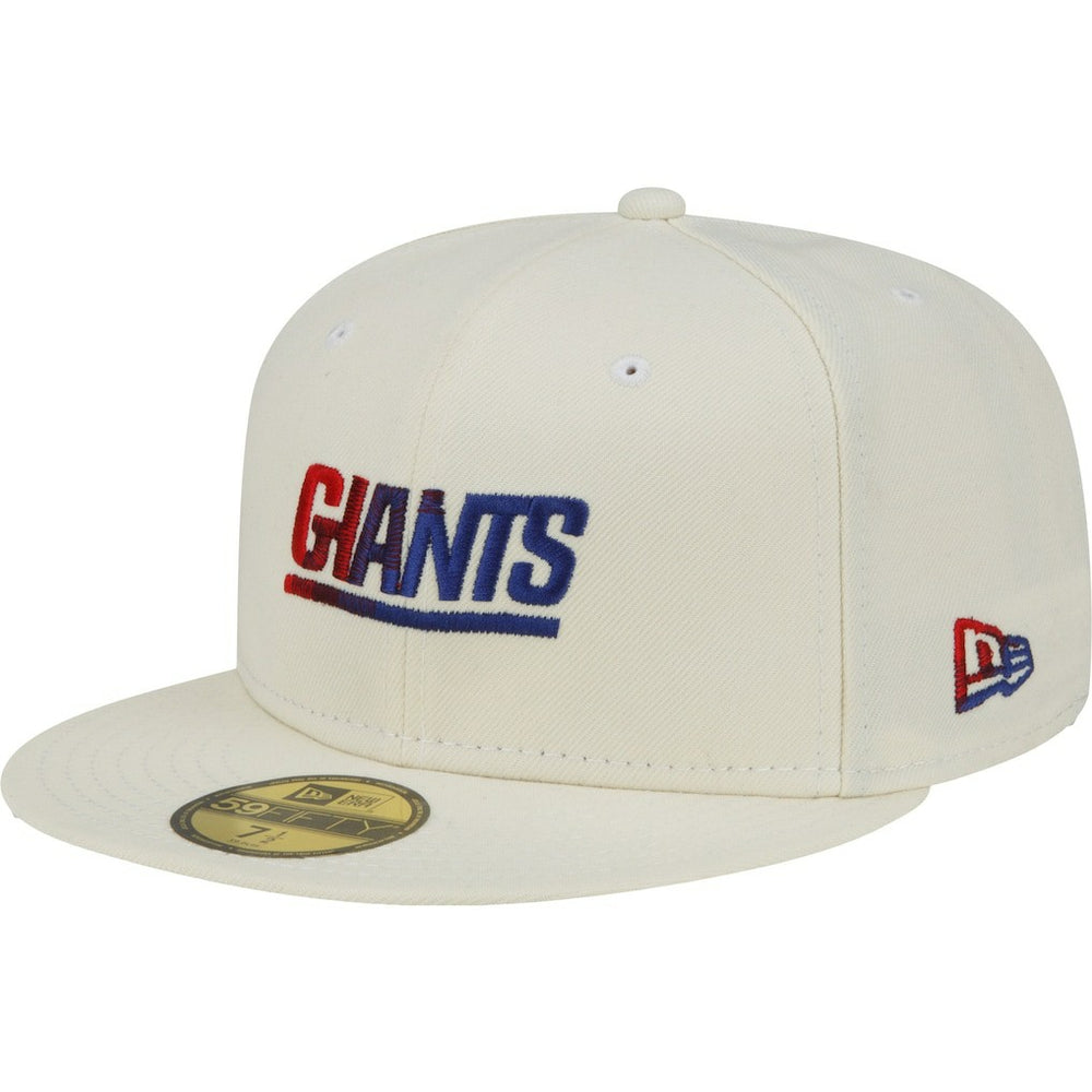 New York Giants New Era Chrome Color Dim 59FIFTY Fitted Hat - Cream - NFL