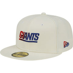 New York Giants New Era Chrome Color Dim 59FIFTY Fitted Hat - Cream - NFL