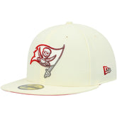 Tampa Bay Buccaneers New Era Chrome Color Dim 59FIFTY Fitted Hat - Cream - NFL