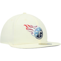 Tennessee Titans New Era Chrome Color Dim 59FIFTY Fitted Hat - Cream - NFL
