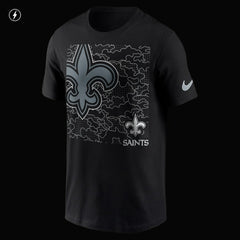 New Orleans Saints RFLCTV T-Shirt - Black - Nike
