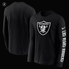 Las Vegas Raiders RFLCTV Name and Logo T-Shirt - Black - Nike