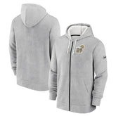 New Orleans Saints Historic Lifestyle Full-Zip Hoodie - Heather Gray - Nike